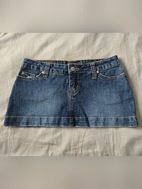 Vintage Y2K Bongo Denim Mini Skirt Size 1